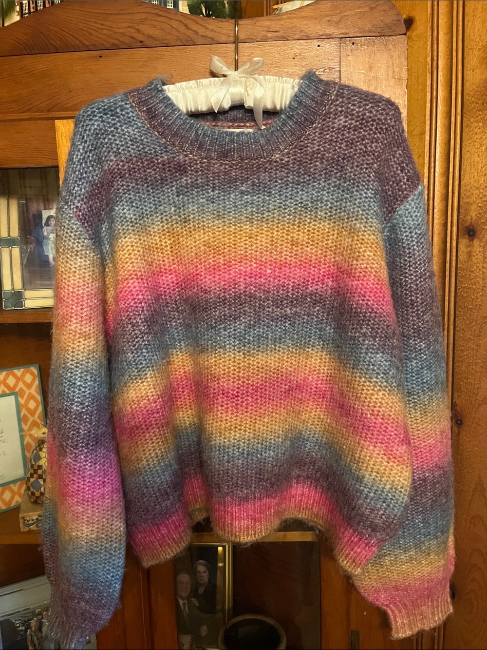 Karlie Rainbow Sweater Sz L